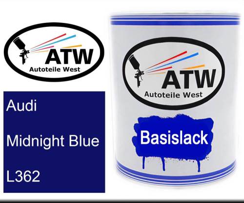 Audi, Midnight Blue, L362: 1L Lackdose, von ATW Autoteile West.